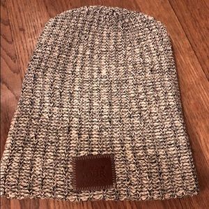 Love Your Melon knit black and white hat